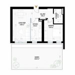 2 Room Apartment Type 2 - B2 - Drumul Taberei Residence - Apartments for Sale in Bucharest - Total Usable Area - 57.00 sqm