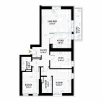 4 Room Apartment Type 2 - B1E2 - Drumul Taberei Residence - Apartments for Sale in Bucharest - Total Usable Area - 96.45 sqm