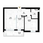 Apartament cu 2 Camere Tip 8 - B2 - Drumul Taberei Residence - Apartamente de vanzare Bucuresti - Suprafata utila totala - 61.66 mp